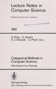 Categorical methods in computer science : with aspects from topology /