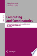 Computing and combinatorics : 10th annual international conference, COCOON 2004, Jeju Island, Korea, August 17-20, 2004 : proceedings /