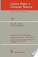 Advances in computing and information--ICCI '90 : International Conference on Computing and Information, Niagara Falls, Canada, May 23-26, 1990 : proceedings /