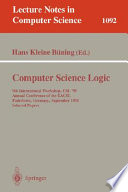 Computer science logic : 9th international workshop, CSL '95, annual conference of the EACSL, Paderborn, Germany, September 22-29, 1995 : selected papers /