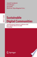 Sustainable Digital Communities : 15th International Conference, iConference 2020, Boras, Sweden, March 23-26, 2020, Proceedings /