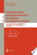 Randomization and approximation techniques in computer science : international workshop RANDOM '97, Bologna, Italy, July 11-12,1997 : proceedings /