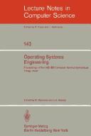 Operating systems engineering : proceedings of the 14th IBM Computer Science Symposium, Amagi, Japan, October 1980 /