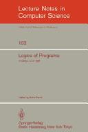 Logics of programs : Brooklyn, June 17-19, 1985 : proceedings /