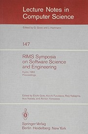 RIMS symposia on software science and engineering, Kyoto, 1982 : proceedings /