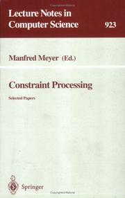 Constraint processing : selected papers /