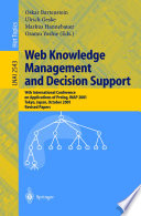 Web knowledge management and decision support : 14th International Conference on Applications of Prolog, INAP 2001, Tokyo, Japan, October 20-22, 2001 : revised papers /