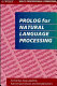 Prolog for natural language processing /