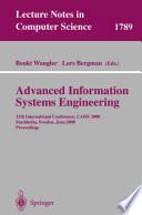 Advanced information systems engineering : 12th International Conference, CAiSE 2000, Stockholm, Sweden, June 5-9, 2000 : proceedings /