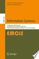 Information Systems : 16th European, Mediterranean, and Middle Eastern Conference, EMCIS 2019, Dubai, United Arab Emirates, December 9-10, 2019, Proceedings /