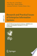 Research and Practical Issues of Enterprise Information Systems : 13th IFIP WG 8.9 International Conference, CONFENIS 2019, Prague, Czech Republic, December 16-17, 2019, Proceedings /