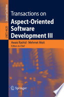 Transactions on aspect-oriented software development.