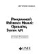 Programmer's reference manual, operating system API for Intel processors : UNIX system V, release 4 /
