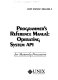 Programmer's reference manual, operating system API for Motorola processors : UNIX system V, release 4 /