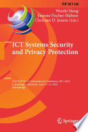 ICT Systems Security and Privacy Protection : 37th IFIP TC 11 International Conference, SEC 2022, Copenhagen, Denmark, June 13-15, 2022, Proceedings /