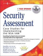 Security assessment : case studies for implementing the NSA IAM /