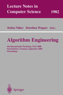 Algorithm engineering : 4th international workshop, WAE 2000, Saarbrücken, Germany, September 5-8, 2000 : proceedings /