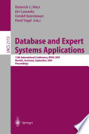 Database and expert systems applications : 12th international conference, DEXA 2001, Munich, Germany, September 3-5, 2001 : proceedings /