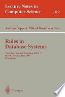 Rules in database systems : Third International Workshop, RIDS '97, Skövde, Sweden, June 26-28, 1997 : proceedings /