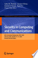 Security in Computing and Communications : 8th International Symposium, SSCC 2020, Chennai, India, October 14-17, 2020, Revised Selected Papers /