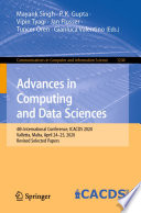 Advances in Computing and Data Sciences : 4th International Conference, ICACDS 2020, Valletta, Malta, April 24-25, 2020, Revised Selected Papers /