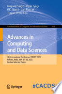 Advances in Computing and Data Sciences : 7th International Conference, ICACDS 2023, Kolkata, India, April 27-28, 2023, Revised Selected Papers /