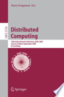 Distributed computing : 19th international conference, DISC 2005, Cracow, Poland, September 26-29, 2005 : proceedings /