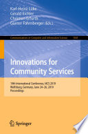 Innovations for Community Services : 19th International Conference, I4CS 2019, Wolfsburg, Germany, June 24-26, 2019, Proceedings /