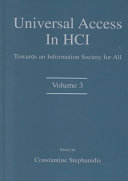 Universal access in HCI : towards an information society for all /