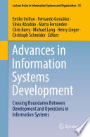 Advances in Information Systems Development : Crossing Boundaries Between Development and Operations in Information Systems /