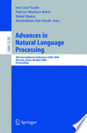 Advances in natural language processing : 4th international conference, EsTAL 2004, Alicante, Spain, October 20-22, 2004 : proceedings /