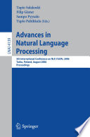 Advances in natural language processing : 5th International Conference on NLP, FinTAL 2006, Turku, Finland, August 23-25, 2006 : proceedings /