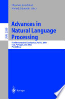 Advances in natural language processing : third international conference, PorTAL 2002, Faro, Portugal, June 23-26, 2002 : proceedings /