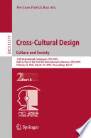 Cross-Cultural Design. Culture and Society : 11th International Conference, CCD 2019, Held as Part of the 21st HCI International Conference, HCII 2019, Orlando, FL, USA, July 26-31, 2019, Proceedings, Part II /