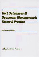 Text databases and document management : theory and practice /