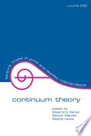 Continuum theory : proceedings of the special session in honor of Professor Sam B. Nadler, Jr.'s 60th birthday /