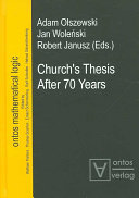 Church's Thesis after 70 years /