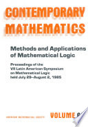 Methods and applications of mathematical logic : proceedings of the VII Latin American Symposium on Mathematical Logic held July 29-August 2, 1985 /