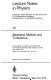 Statistical models and turbulence. : Proceedings of a symposium held at the University of California, San Diego (La Jolla), July 15-21, 1971 /