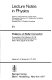 Problems of stellar convection : proceedings ... held in Nice, August 16-20, 1976 / edited by E. A. Spiegel and J. P. Zahn.