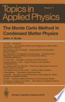 The Monte Carlo method in condensed matter physics /