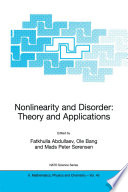 Nonlinearity and disorder : theory and applications  /