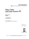 Fiber optic and laser sensors IX : 3-5 September 1991, Boston, Massachusetts /