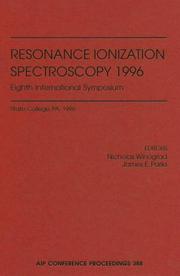 Resonance ionization spectroscopy 1996 : eighth international symposium, State College PA, June 30-July 5, 1996 /