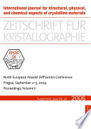 Ninth European Powder Diffraction Conference : Prague, September 2-5, 2004.