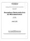 Amorphous semiconductors for microelectronics : January 21-22, 1986, Los Angeles, California /