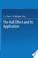 The Hall effect and its applications /