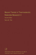 Recent trends in thermoelectric materials research II /