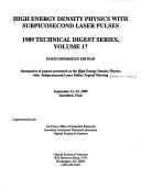 Quantum Electronics and Laser Science Conference : summaries of papers presented at the Quantum Electronics and Laser Science Conference, 24-28 April 1989, Baltimore, Maryland /
