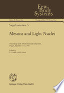 Mesons and light nuclei : proceedings of the 5th international symposium, Prague, September 1-6, 1991 /